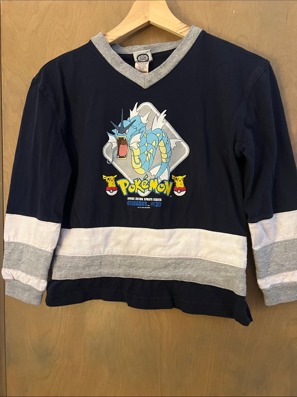 Kids Navy Gyarados Graphic Long-Sleeve Tee
